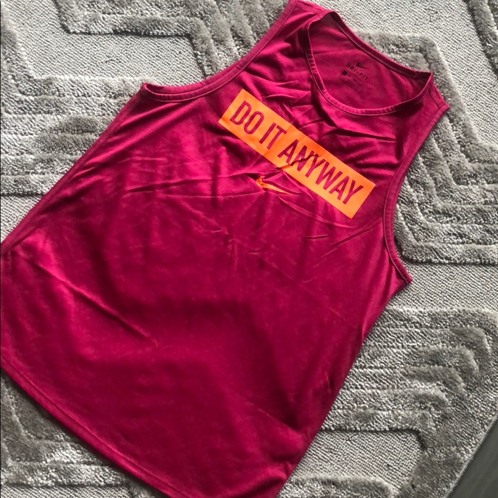 Nike dry fit workout tank “do it anyway”